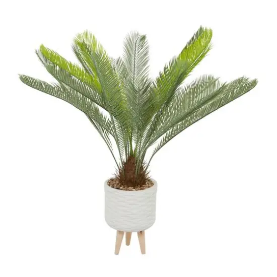 3.5ft. Potted Green Plastic Modern Artificial Foliage {6}