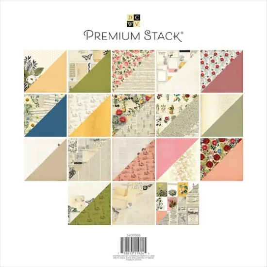 DCWV&reg; Vintage Cardstock Paper Pad, 12" x 12" {3}