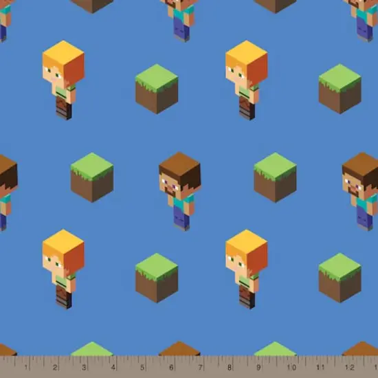 Mojang Minecraft Alex & Steve Cotton Fabric {3}