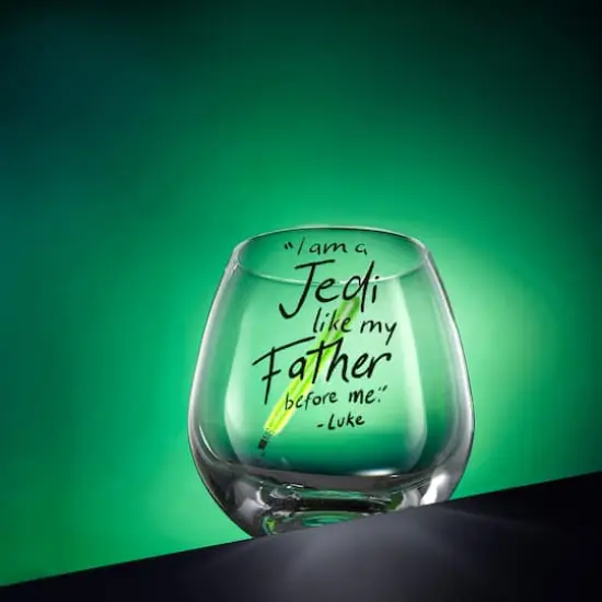 JoyJolt&reg; Star Wars&trade; 15oz. New Hope Luke Skywalker Green Lightsaber Stemless Drinking Glass, 2ct. {3}