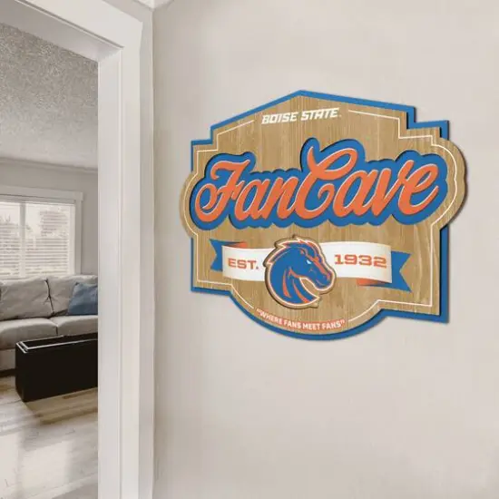 NCAA Fan Cave Sign Boise State Broncos {5}