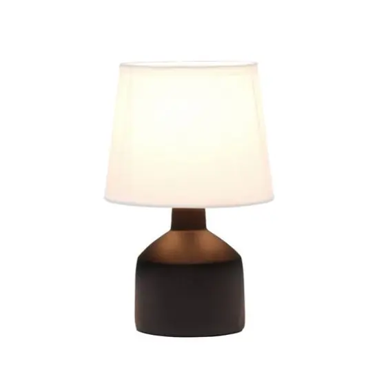Simple Designs Mini Bocksbeutal Ceramic Table Lamp Black {3}