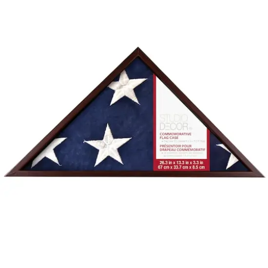 Mahogany Memorial Flag Case by Studio D&eacute;cor&reg; {1}