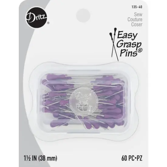 Dritz&reg; 1.5" Easy Grasp Pins, 60ct. {1}