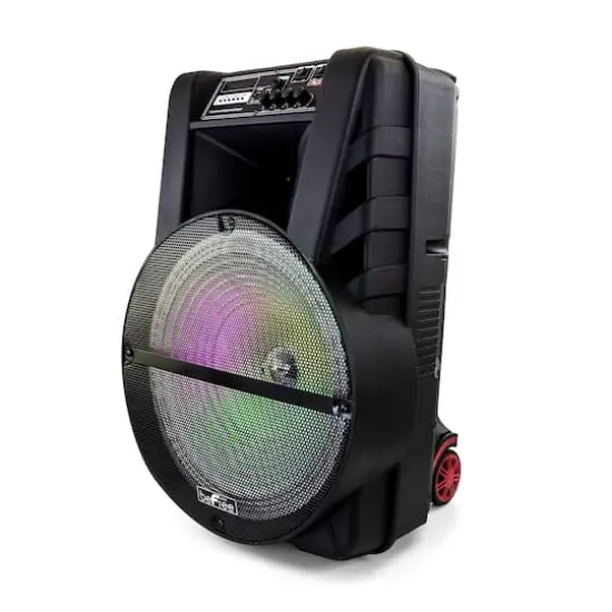 beFree Sound 15" Bluetooth Portable Rechargeable Party Speaker With LED Lights {3}