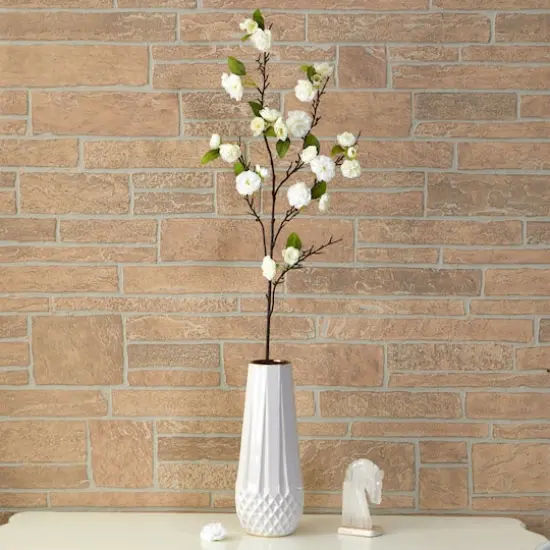 41'' Cherry Blossom Artificial Flower Spray, 3ct. White {5}