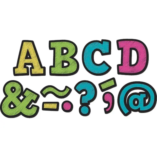 Teacher Created Resources Chalkboard Brights Bold Block Magnetic Letters {1}