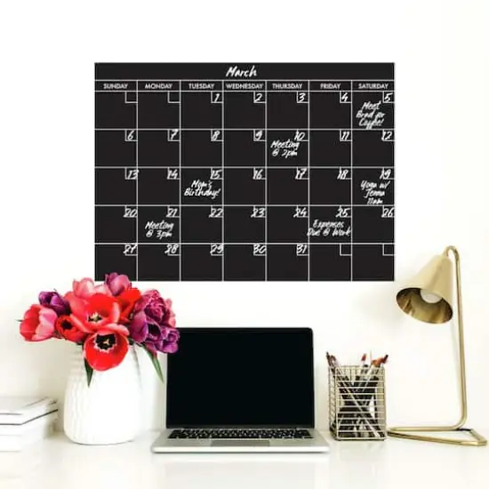 RoomMates Chalk Calendar Peel & Stick Giant Wall Decal {4}