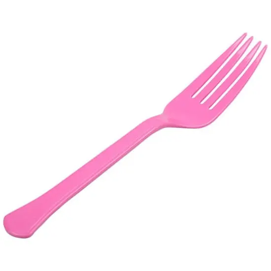 JAM Paper Premium Utensils Plastic Forks Party Pack, 48ct. Fuchsia Pink {1}