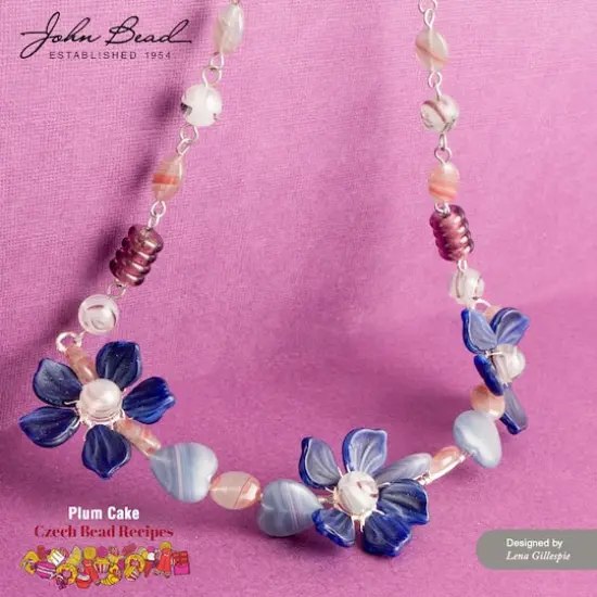 John Bead Czech Glass Recipe Box Beading Kit Plum Cake {3}