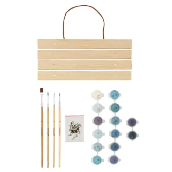 8" x 10" Moonlit Lake Paint-by-Number Kit with Wood Display Hanger by Artist's Loft&reg; {3}