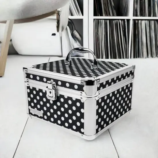 Vaultz Black & White Polka Dots Square Divided Storage {1}