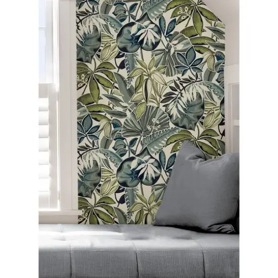 Caroline et Bettina Slate Feuilles Peel & Stick Wallpaper {6}