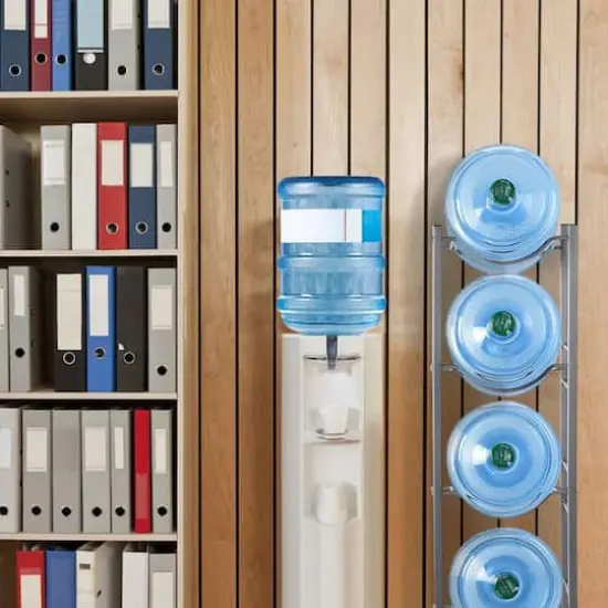 NEX&trade; 4-Tier 5-Gallon Water Bottle Storage Rack Silver {8}