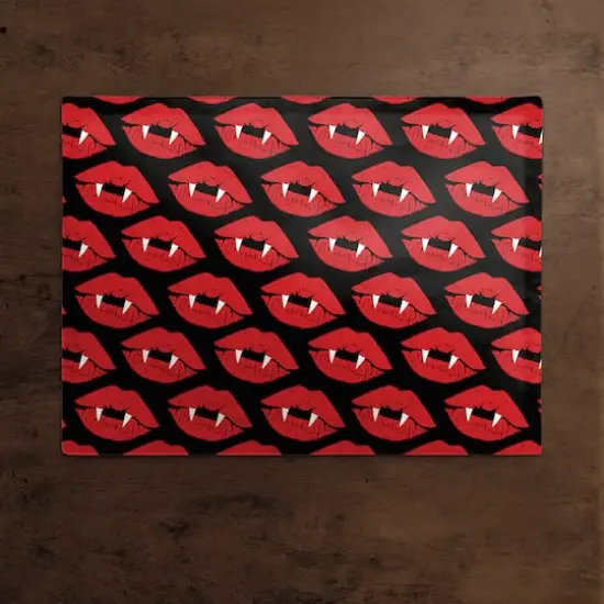 Vampire Lips Polyester Twill Placemat {3}