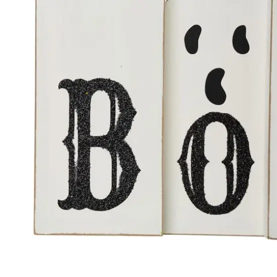 Glitzhome&reg; 12" Ghost Halloween Wooden Table Decor {8}