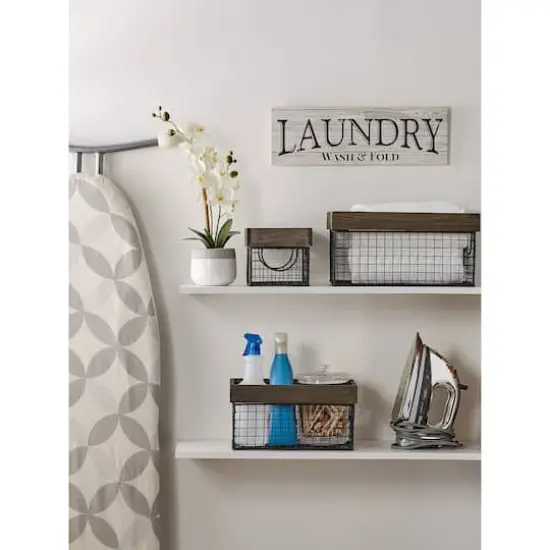 DII&reg; Farmhouse Basket Set Antique Silver {6}