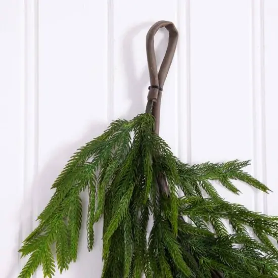 6ft. Artificial Real Touch Norfolk Island Pine Garland with Natural Look {5}