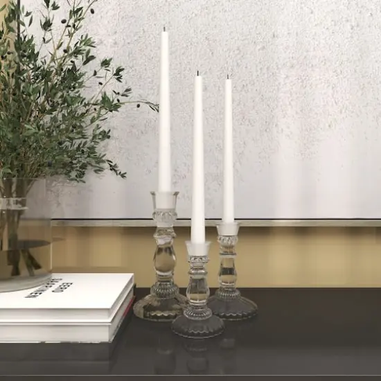 Clear Glass Candle Holder Set {10}
