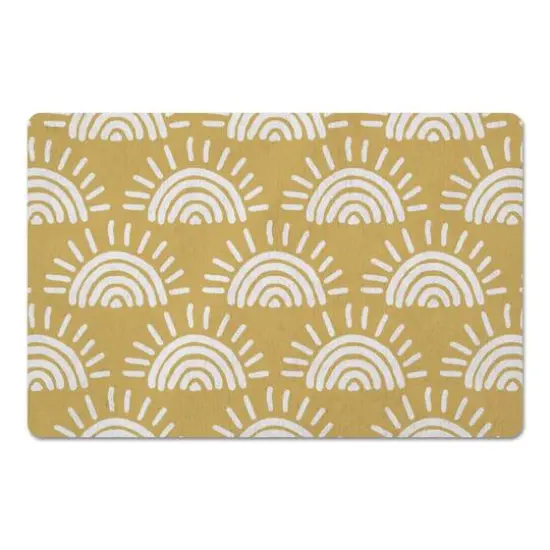 Sun Pattern Floor Mat Yellow {1}