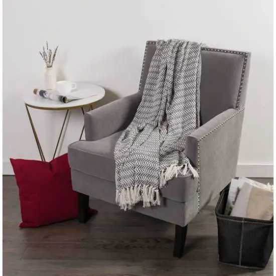 DII&reg; Mineral Herringbone Chevron Throw {6}