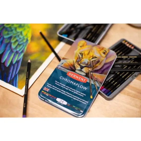 Derwent&reg; Chromaflow 24 Color Pencil Tin Set {4}