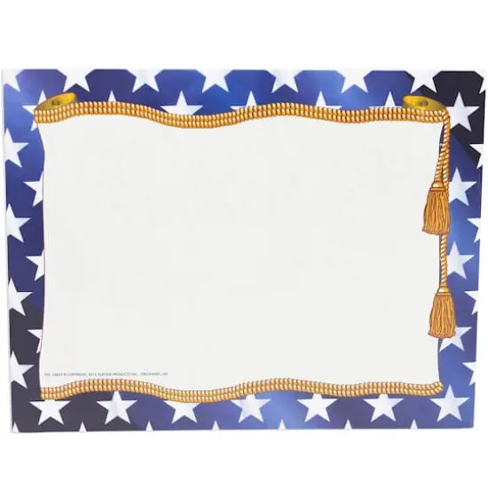 Hayes&reg; Stars Border Certificate, 3 Packs of 50 {3}
