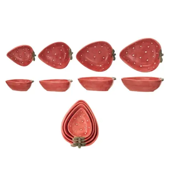 Hello Honey&reg; Strawberry Stoneware Measuring Cups Set {6}