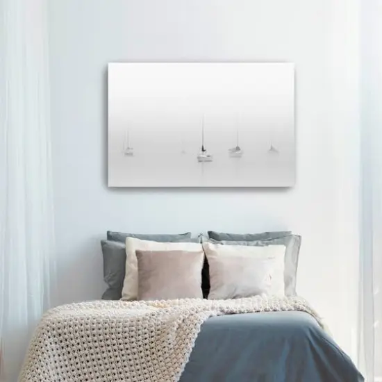 Lumaprints Six Moored Sailboats Canvas Gicl&eacute;e {3}