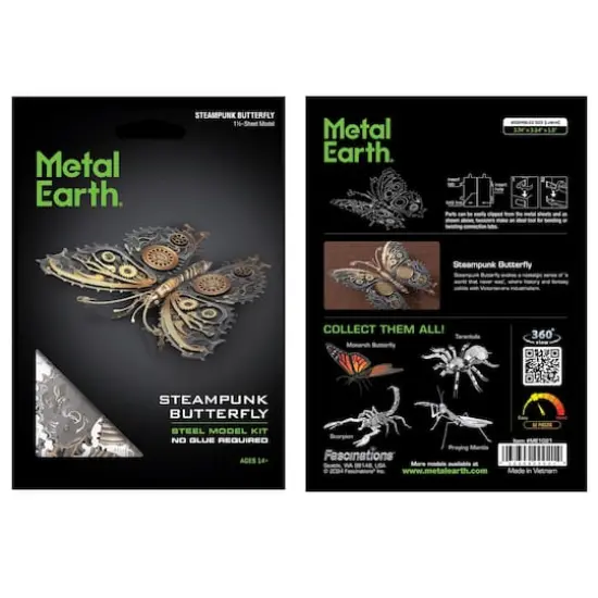 Metal Earth&reg; Steampunk Butterfly Steel Model Kit {9}