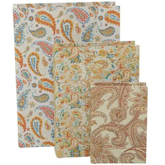 Paisley Canvas Faux Book Box Set {6}