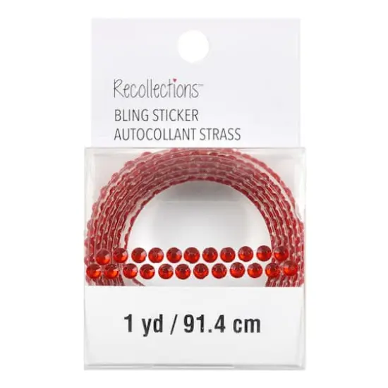 Bling on a Roll&trade; Double Row Rhinestones by Recollections&trade; Red {5}