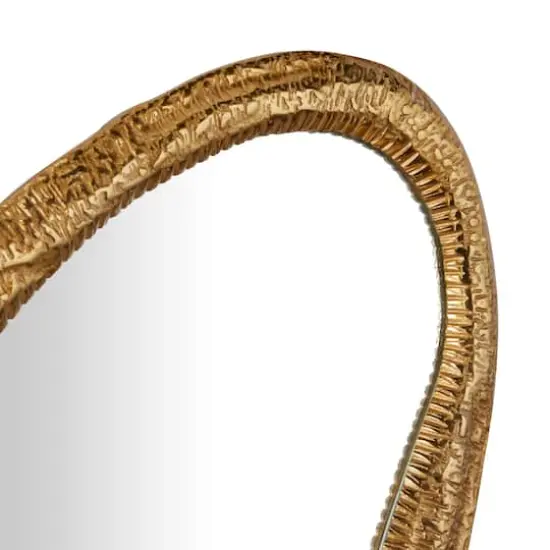 Gold Aluminum Contemporary Abstract Wall Mirror, 23" x 1" x 35" {4}