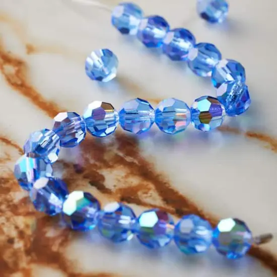 Preciosa Glass Crystal Round Beads, 6mm by Bead Landing&trade; Sapphire AB {3}