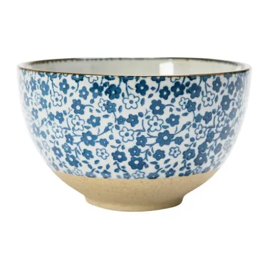 Hello Honey&reg; 4.7" Blue & White Hand-Painted Ice-Cream Stoneware Bowls, 2ct. {5}