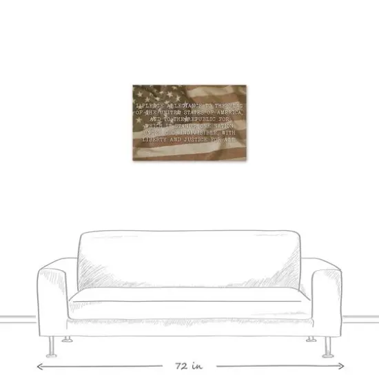 Pledge of Allegiance Canvas Wall Art {6}