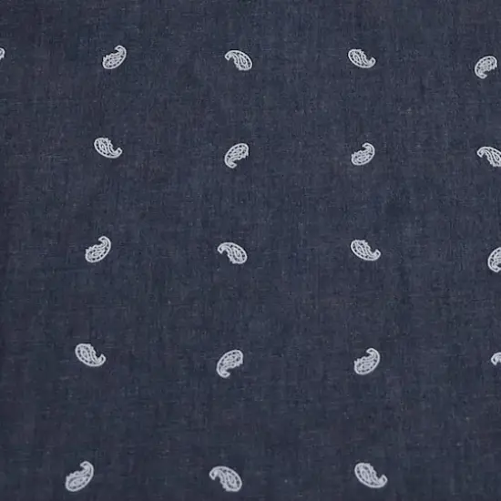 Fabric Merchants Chambray Paisley Cotton Fabric {3}
