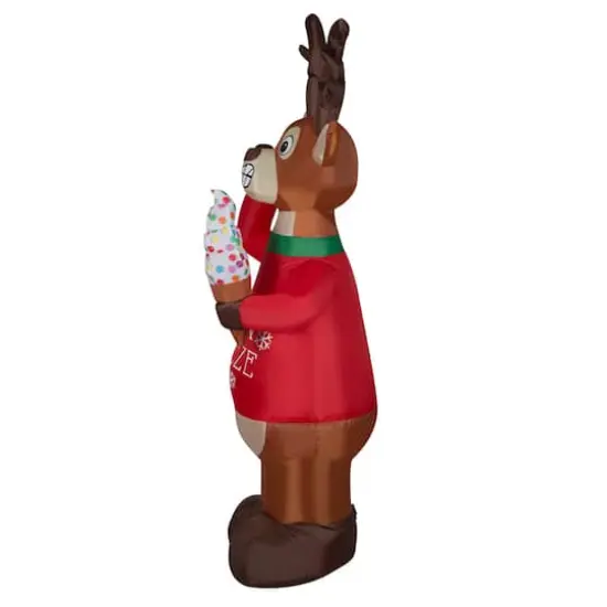 6ft. Animated Airblown&reg; Inflatable Christmas Shaking Reindeer {3}