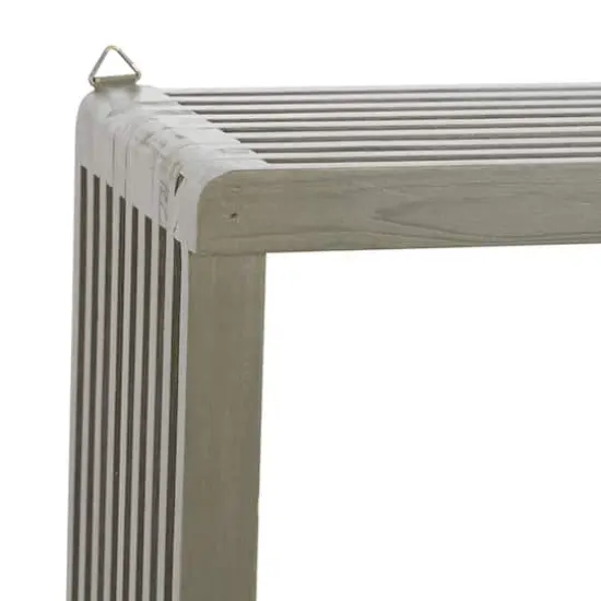 Gray Wood Contemporary Wall Shelf, 12" x 12" x 7" {4}