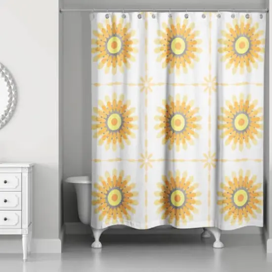 Mandalas Shower Curtain White {3}