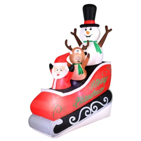 8ft. Airflowz Inflatable Santa Sleigh Ride {1}