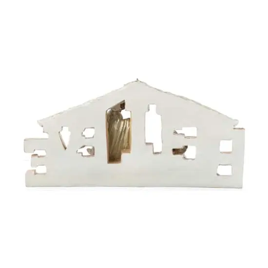 Glitzhome&reg; 11.75" Resin "BELIEVE" Holy Family Figurine {8}
