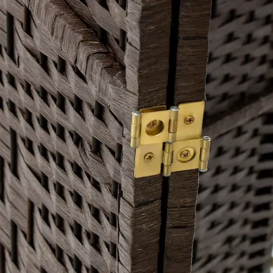 Sorbus 6-Panel Room Divider Brown {4}