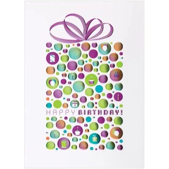 JAM Paper 5.625" x 7.875" Happy Birthday Dot Birthday Cards & Envelopes, 25ct. {1}