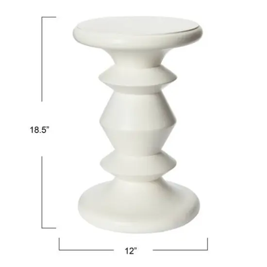 Hello Honey&reg; Berns Mid-Century Modern Solid Mango Table with Flat Top White {6}