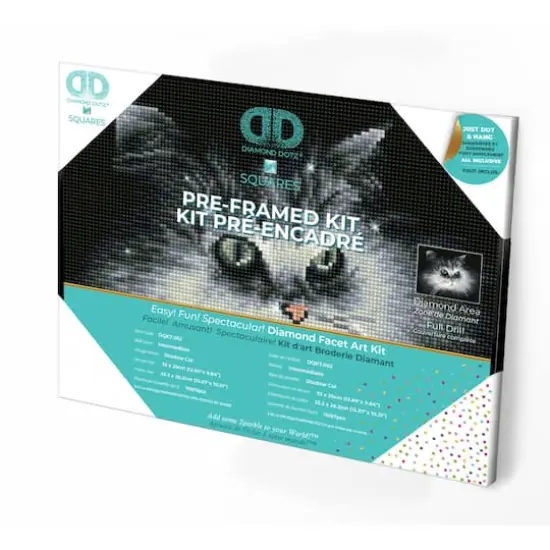 Diamond Dotz&reg; Intermediate Shadow Cat Pre-Framed Diamond Painting Kit {4}