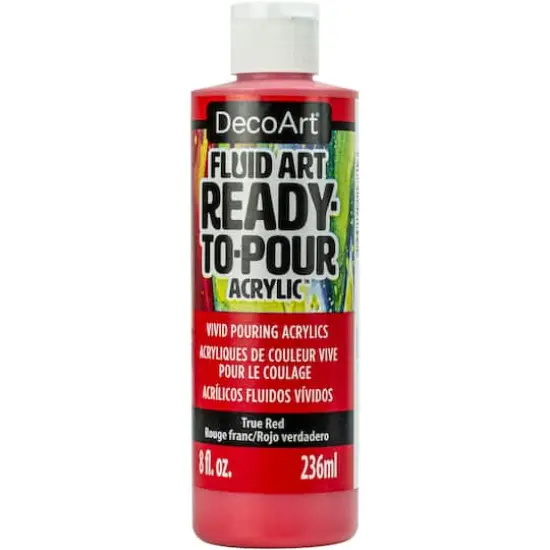 DecoArt&reg; Fluid Art Ready-to-Pour Acrylic&trade; Paint, 8oz. True Red {1}