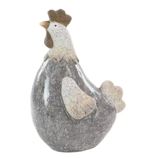 Grey Polystone Country Birds Garden Sculpture, 8" x 5" x 13" {3}