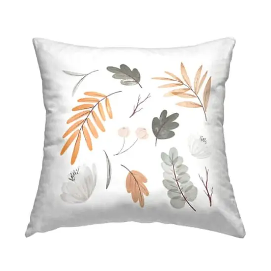 Stupell Industries Soft Varied Botanical Plants Minimal Muted Tones Throw Pillow, 18" x 18" {1}