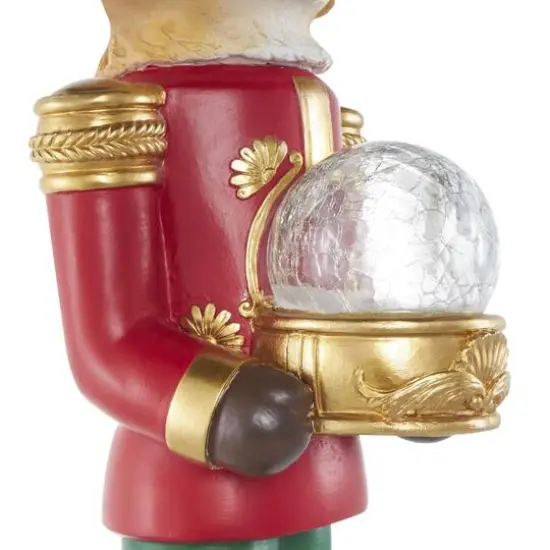 31" Red, Green & Gold Nutcracker Dog Sculpture {6}